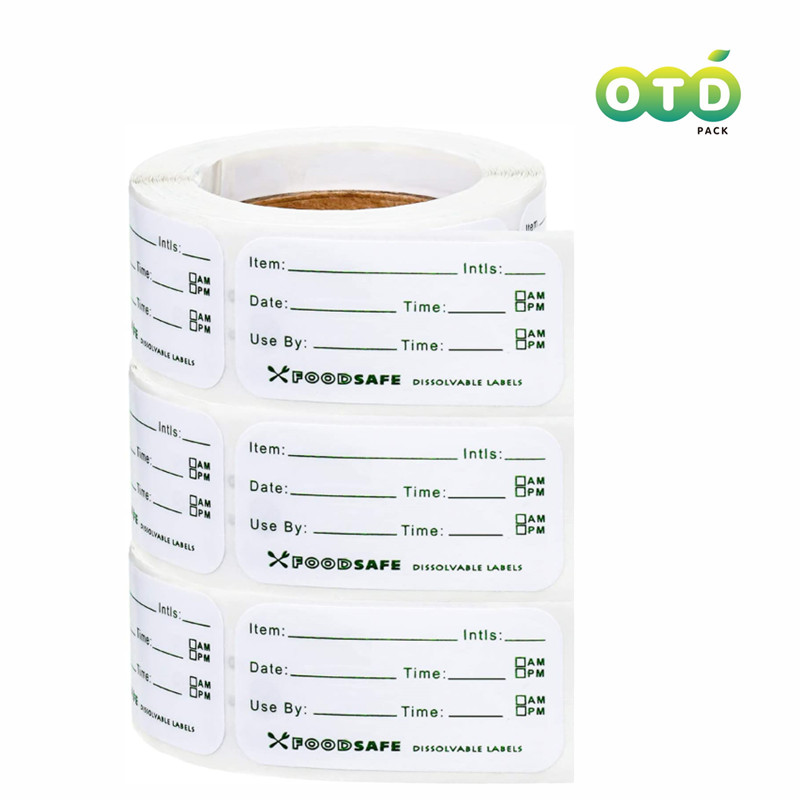 Food Storage Labels - 300/個食品保存ラベル粘着リムーバブル食品ラベル食品保存冷凍庫ステッカー家庭用レストラン食品日付