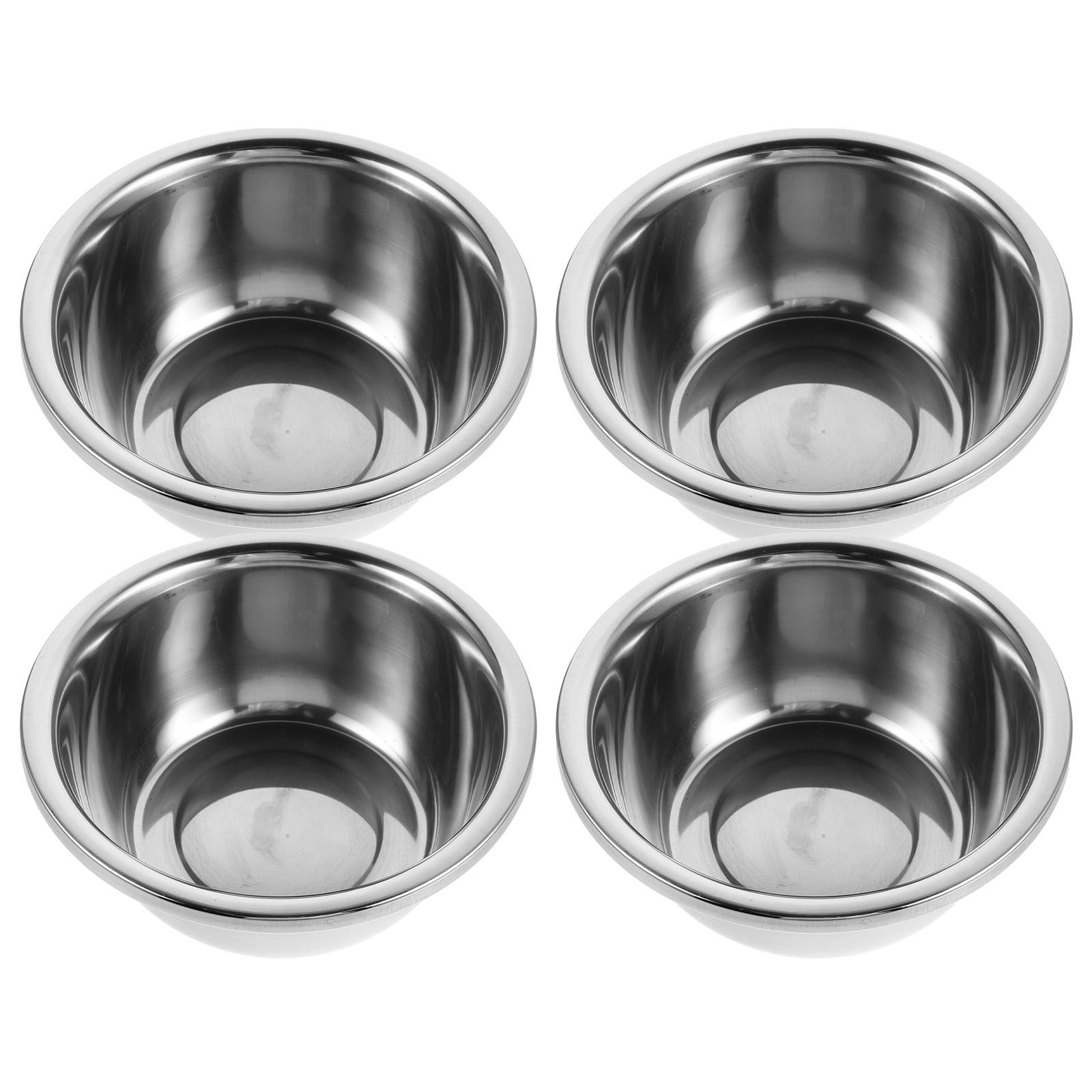 Food Storage Meals - 生地作り、サラダ、食事の準備、食品の保存に最適な、耐久性に優れたステンレス製ミキシングボウル4点セット。