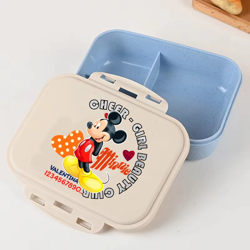 Food Storage Containers - ミッキーマウス ディズニー アニメ風 ブルー ランチボックス 食品保存容器