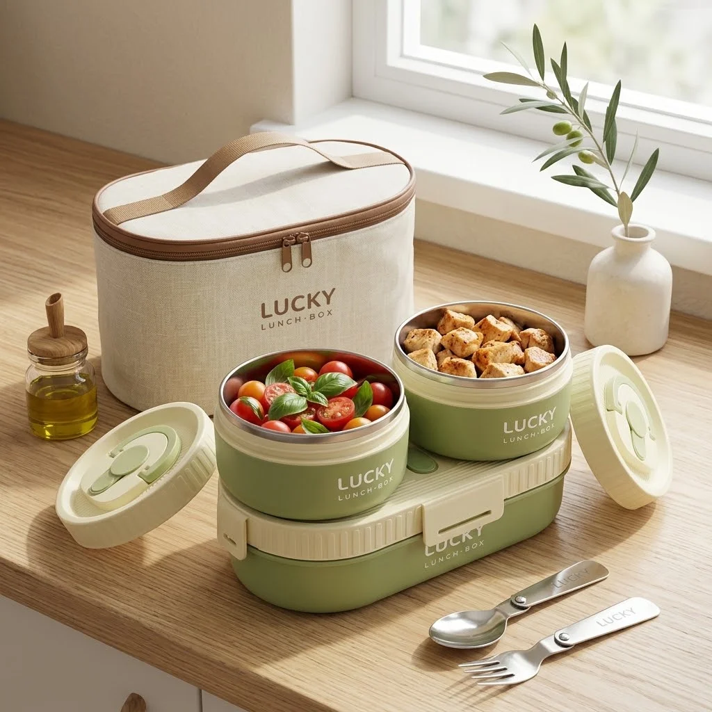 304ステンレス製、取っ手付きの保温弁当箱。電子レンジ対応、 - Food Storage With Dividers のレビューと価格