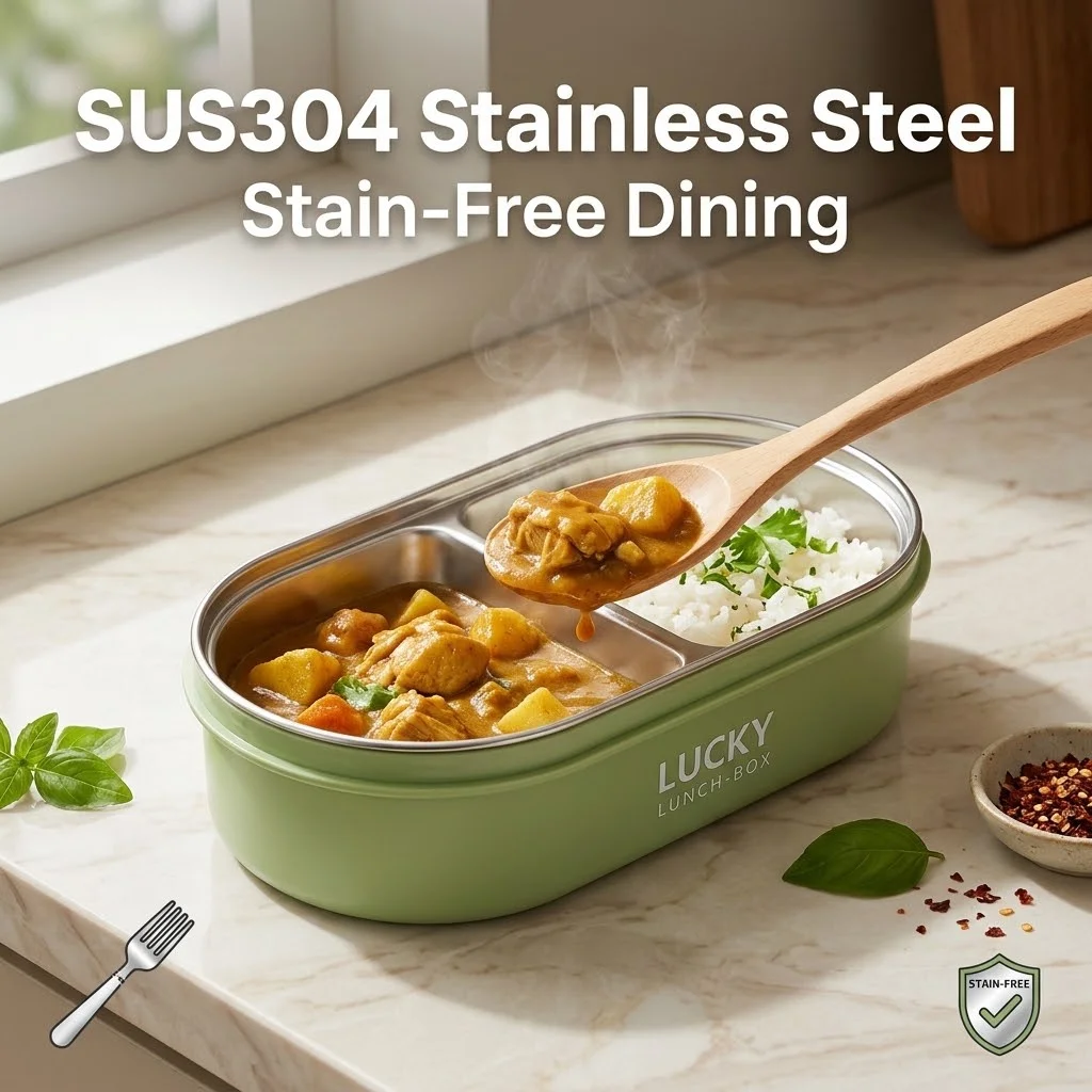 304ステンレス製、取っ手付きの保温弁当箱。電子レンジ対応、 - Food Storage With Dividers のレビューと価格