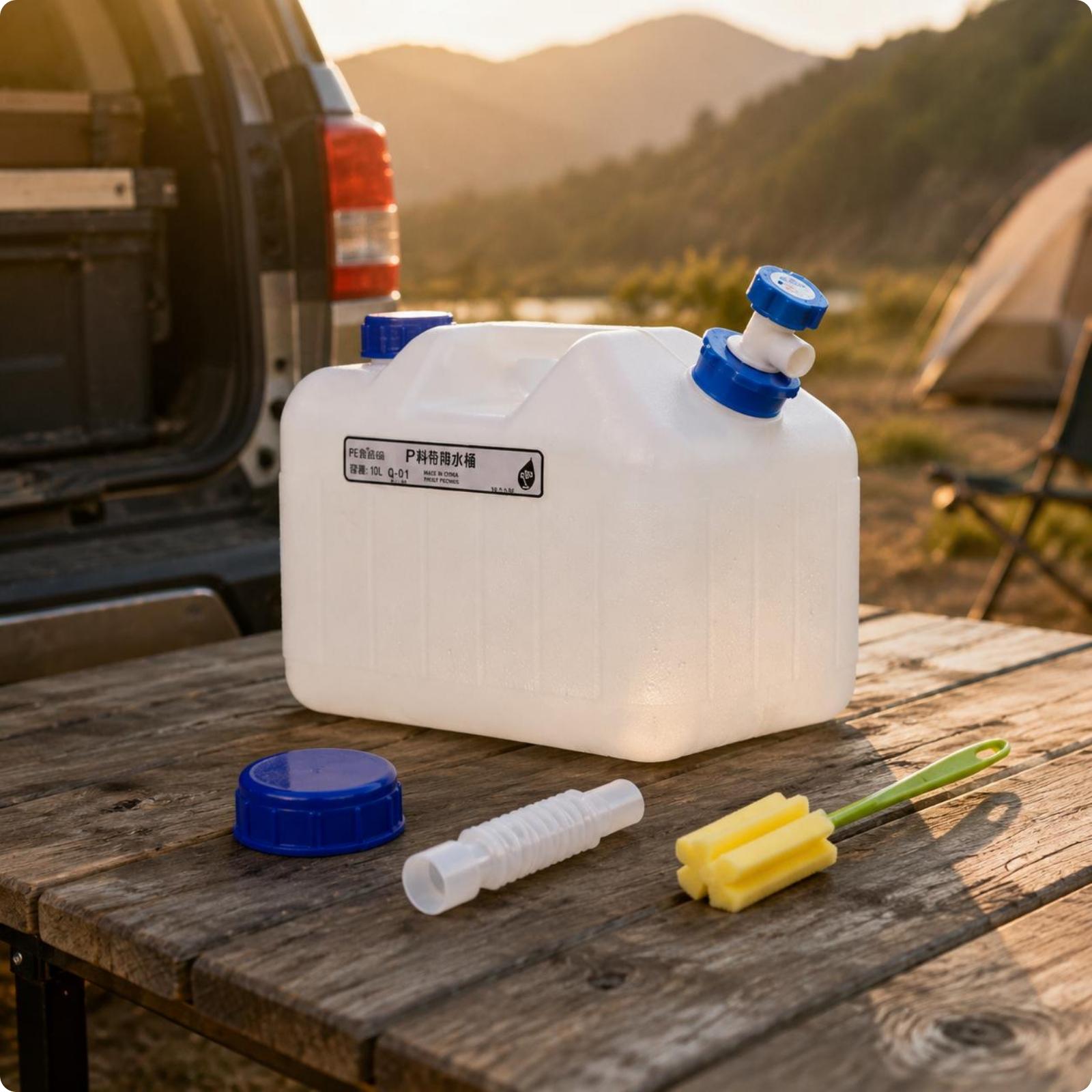 携帯用キャンプ用水容器、食品グレードのPE製、大容量、屋外用 - Food Storage Containers のレビューと価格