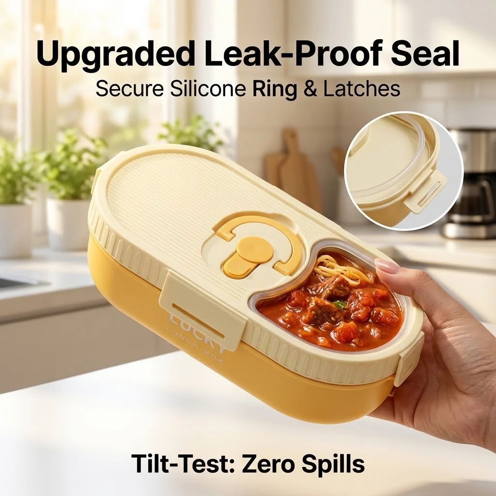 304ステンレス製、子供から大人まで使える、漏れ防止機能付き - Food Storage With Dividers のレビューと価格