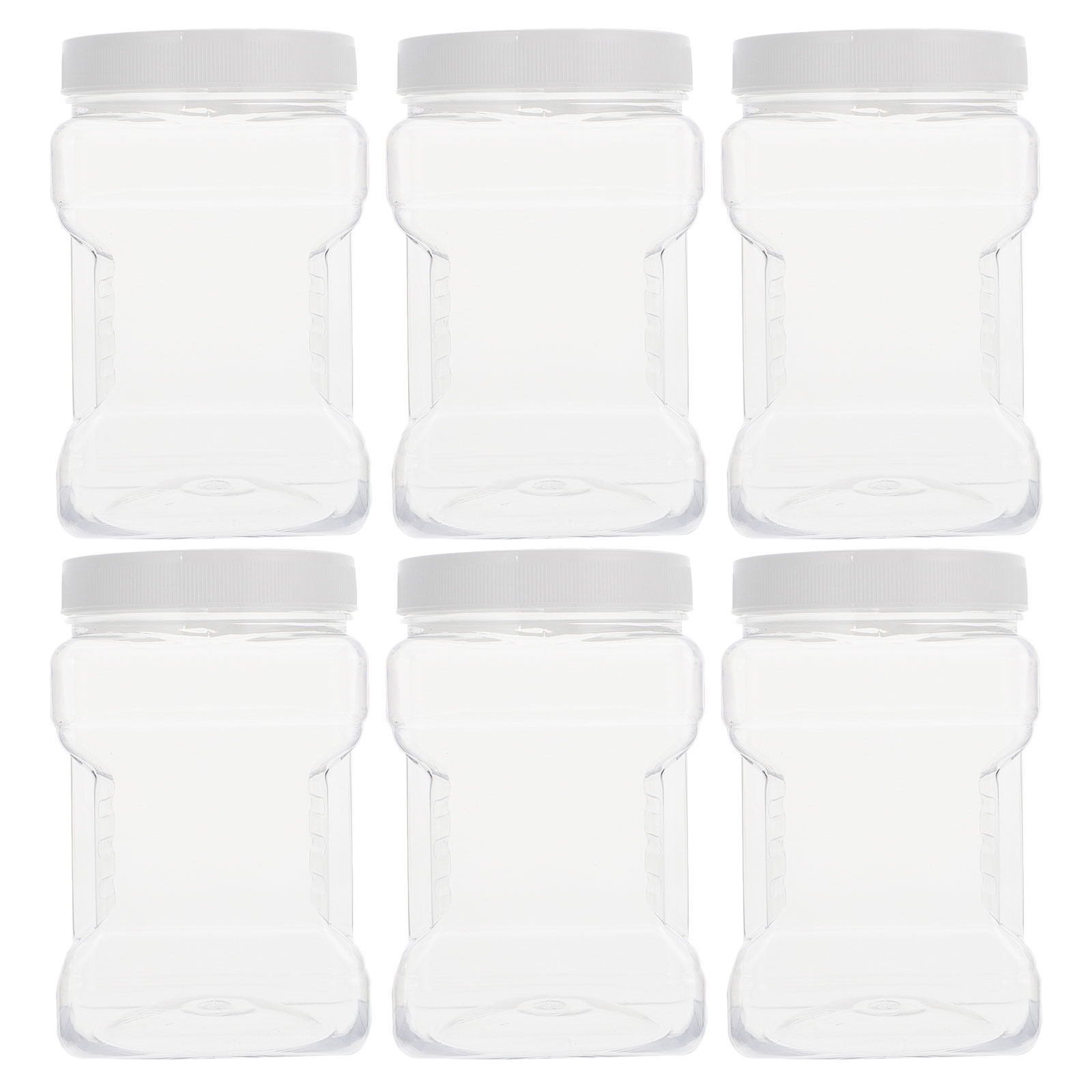 透明な収納容器6個セット。四角い形状で、密閉性が高く、口が広 - Food Storage Containers のレビューと価格