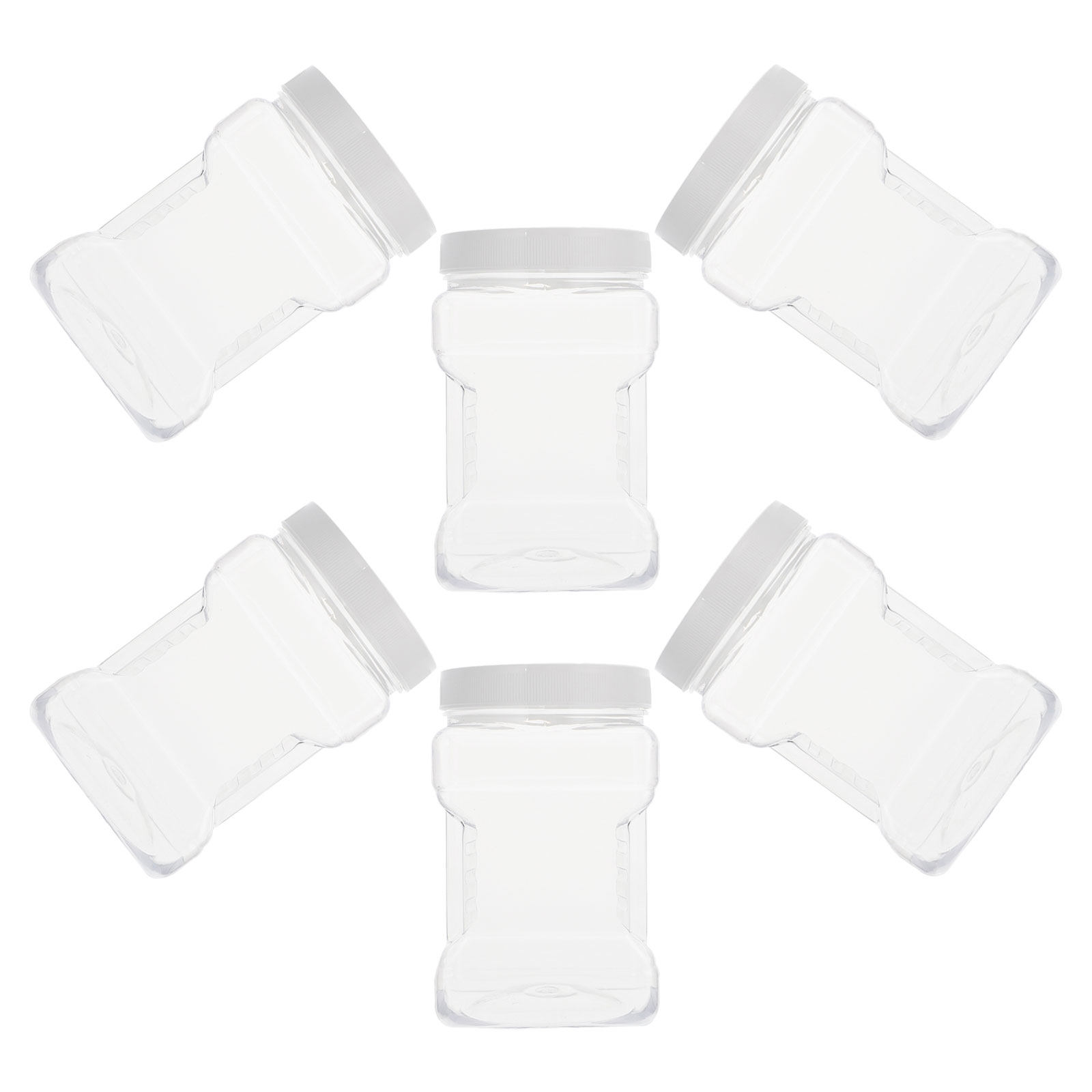 透明な収納容器6個セット。四角い形状で、密閉性が高く、口が広 - Food Storage Containers のレビューと価格