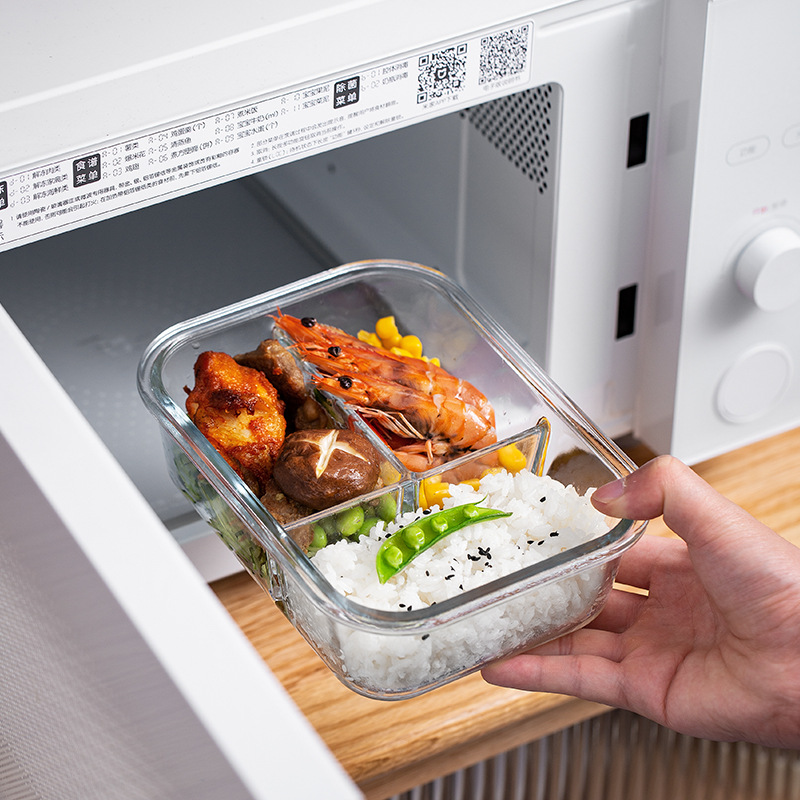 耐熱ガラス製食品保存容器。高ホウケイ酸ガラス製で、電子レンジ - Food Storage Oven Safe のレビューと価格