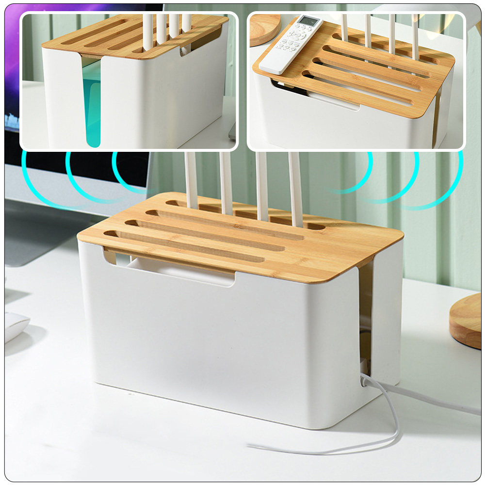 頑丈なケーブル収納ボックス。ルーターの収納に最適。家庭やオフ - Food Storage With Dividers のレビューと価格