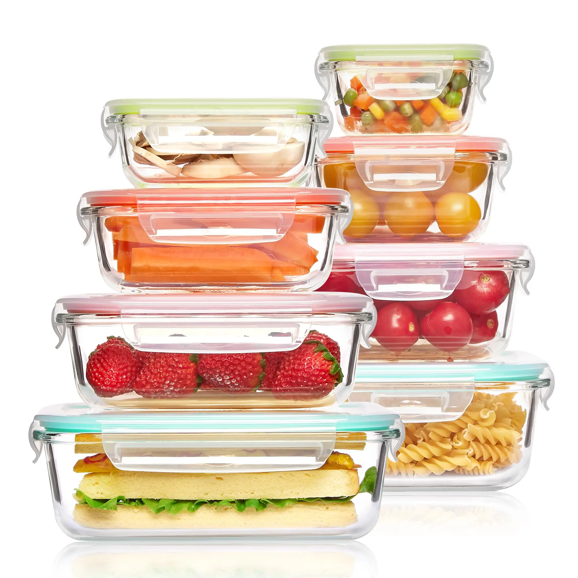 ガラスランチボックス食品保存容器、食事の準備、気密弁当箱、電 - Food Storage Oven Safe のレビューと価格
