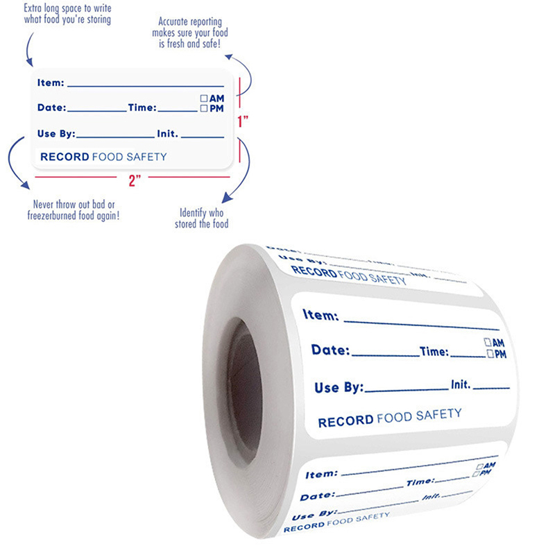 500枚入り／ロール　キッチン用ステッカー　自己接着式　剥が - Food Storage Labels のレビューと価格